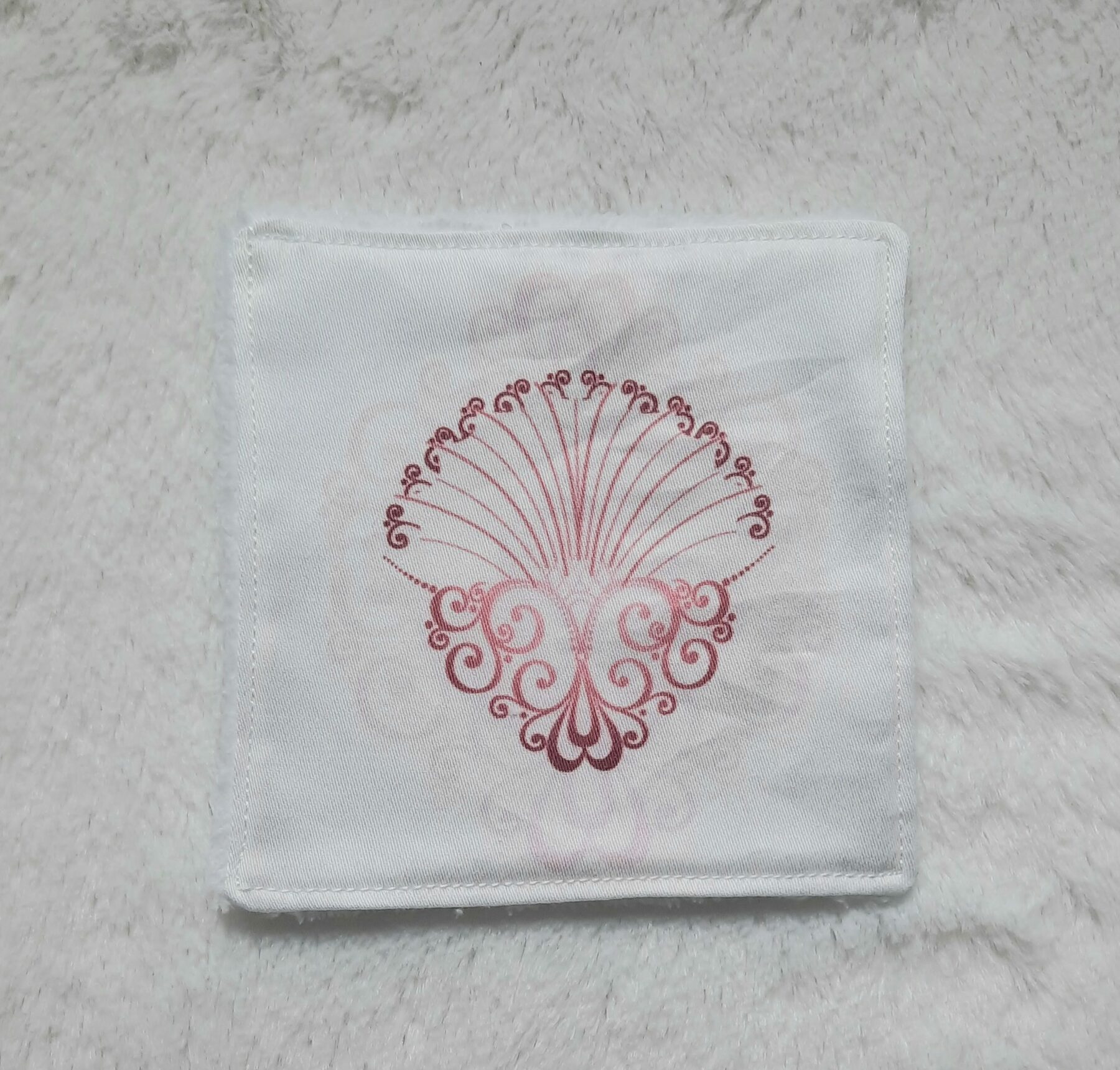 Lot de 4 Lingettes Démaquillantes Lavables - Art Déco Pink, Fait Main, Tissus Oeko-Tex – Image 2