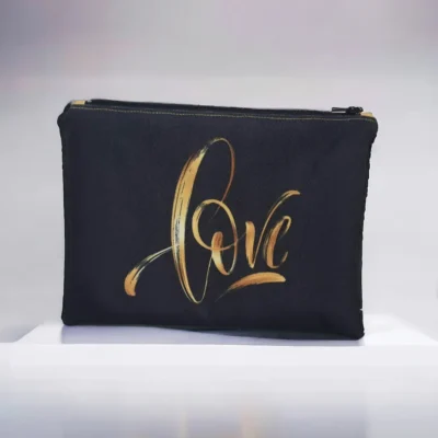 Pochette de Maquillage et Toilette Imperméable - Motif Love