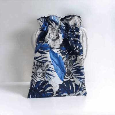 Pochon Imperméable Multi-Usage Enfant - Motif Savane Bleu Marin