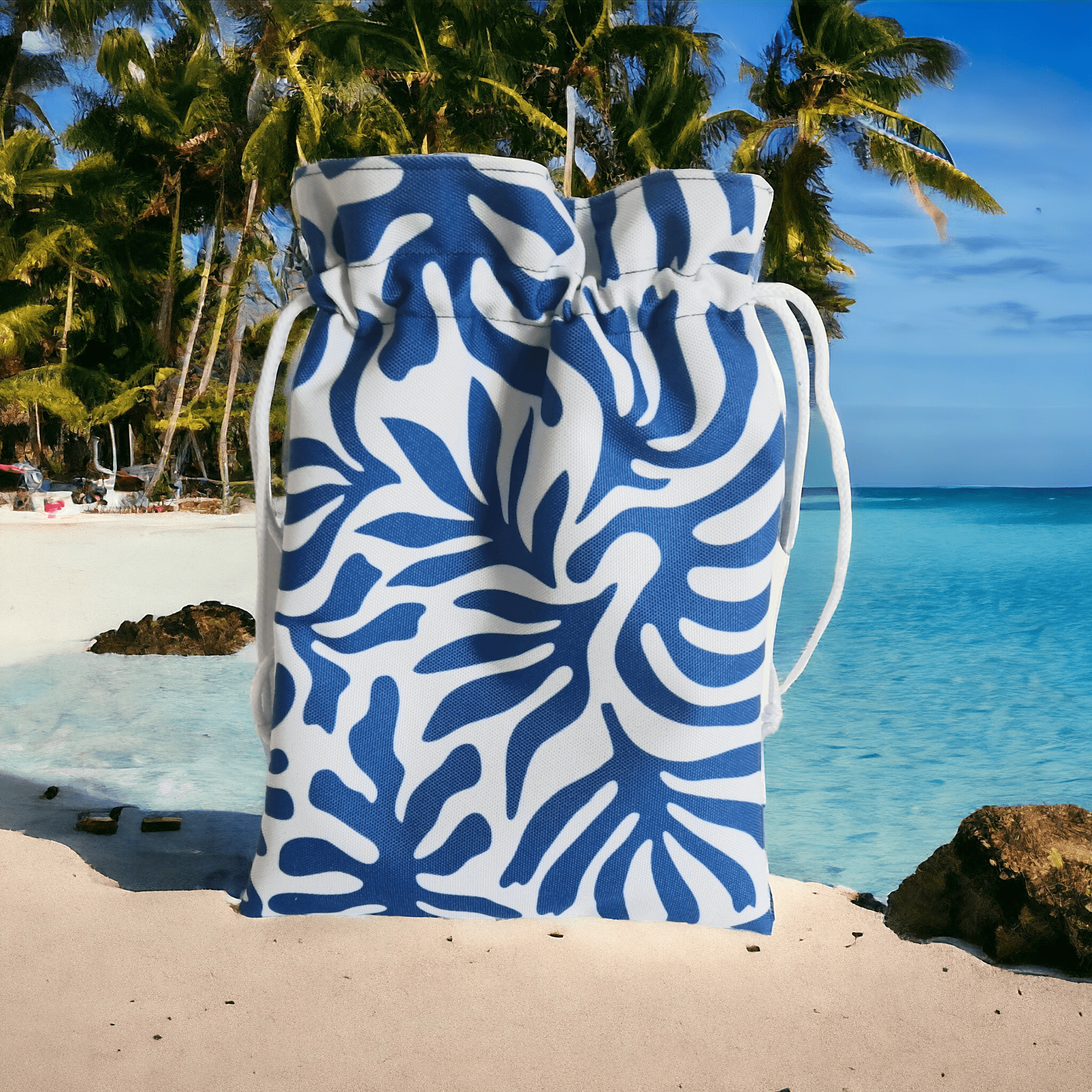 Pochon Imperméable Fait Main au Motif Corail – Idéal pour Maillot de Bain, Accessoires et Goûter – Image 3