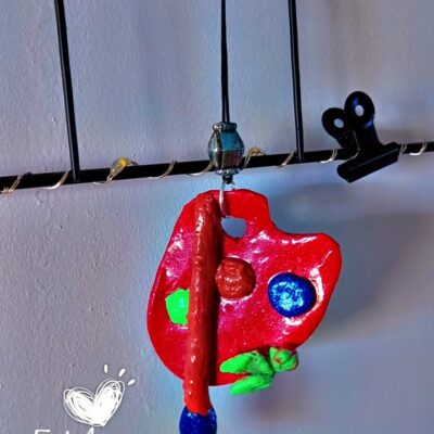 Porte clef palette d'artiste