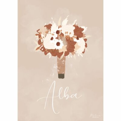 Affiche Alma personnalisable | Illustration personnalisée | affiche enfant | cadeau naissance