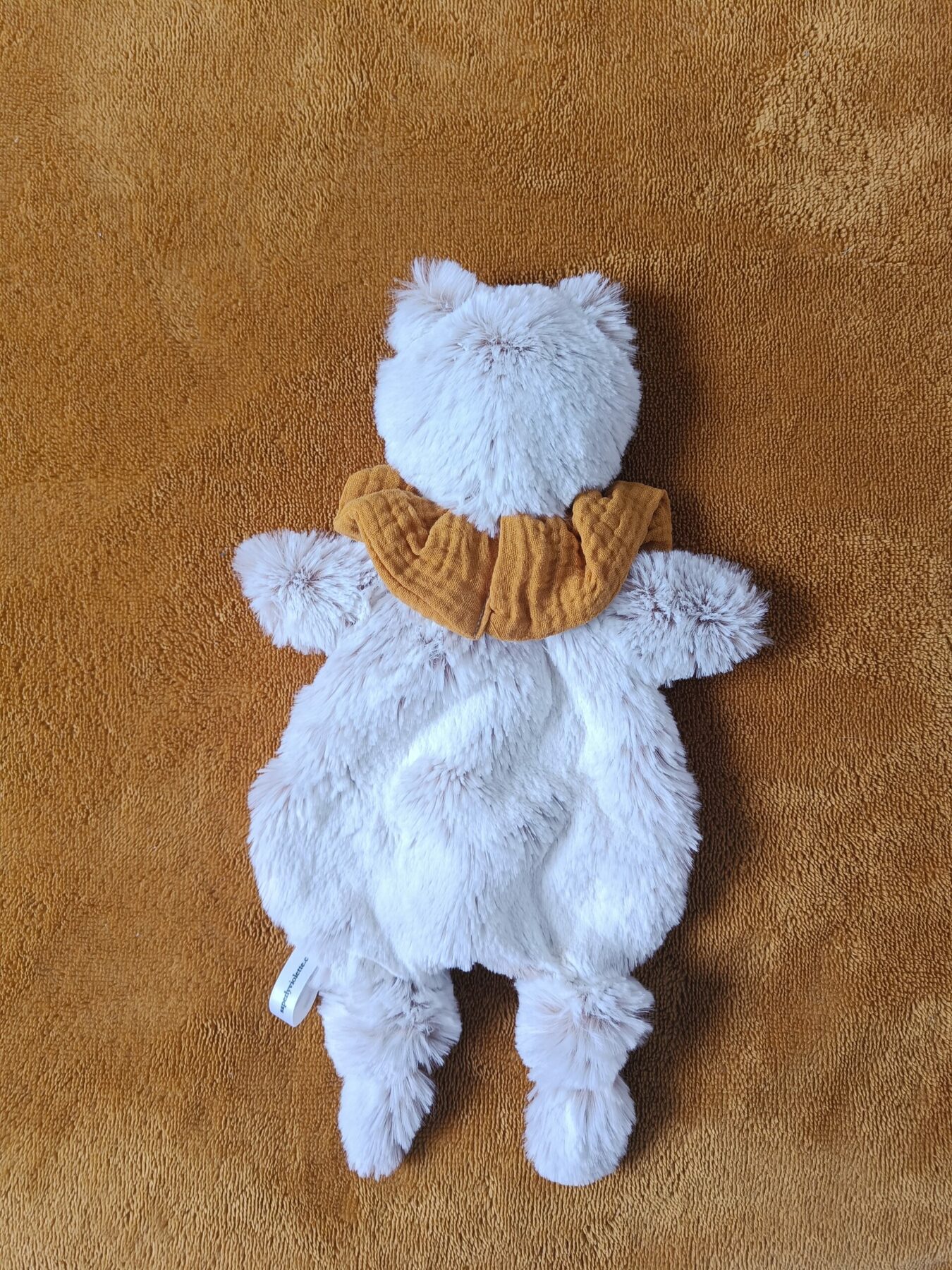Doudou lion personnalisé en double gaze & fourrure – Image 6