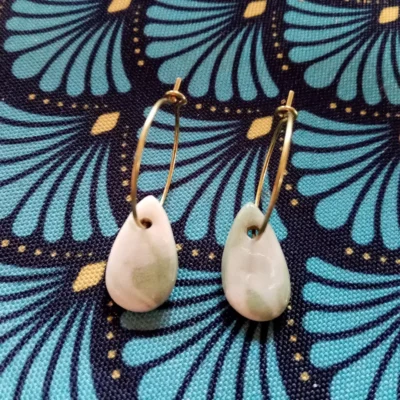 Boucles d'oreilles en porcelaine