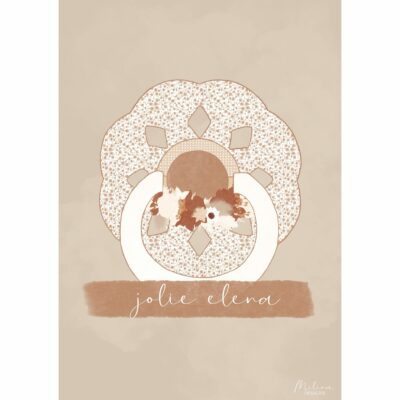 Affiche Lou personnalisable | Illustration personnalisée | affiche enfant | cadeau naissance