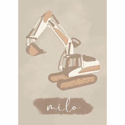 Affiche Milo personnalisable | Illustration personnalisée | affiche enfant | cadeau naissance