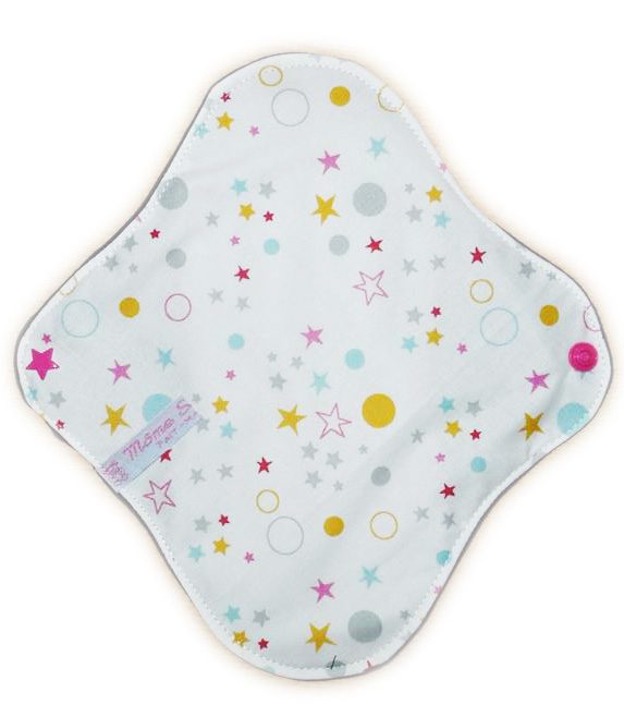 Pack 4 serviettes hygiéniques lavables LICORNES (M) - Zéro déchet - shl - serviette périodique fille
