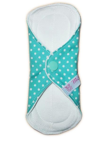 Protège-slip lavable PETITS POIS (MINI : 17 cm) - Zéro déchet - PSL - Protège-slip en coton ado fille femme - Hygiène intime féminine