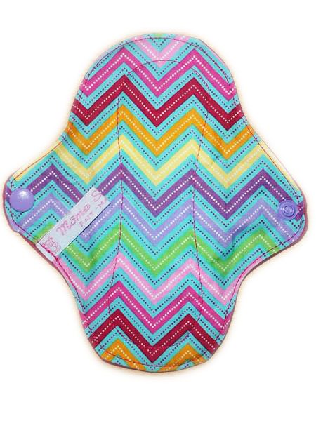Protège-slip lavable ZIG ZAG (MINI : 17 cm) - Zéro déchet - PSL - Protège-slip en coton ado fille femme - Hygiène intime féminine