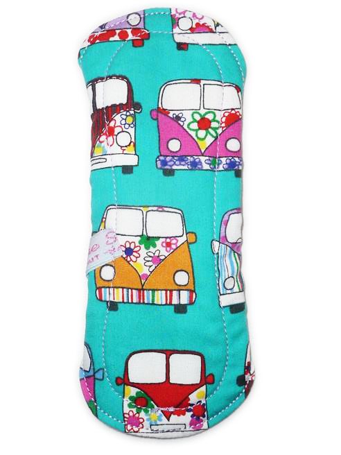 Protège-slip lavable HIPPIE VANS (MINI : 17 cm) - Zéro déchet - PSL - Protège-slip en coton ado fille femme - Hygiène intime féminine