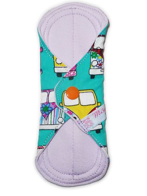 Protège-slip lavable HIPPIE VANS (MINI : 17 cm) - Zéro déchet - PSL - Protège-slip en coton ado fille femme - Hygiène intime féminine