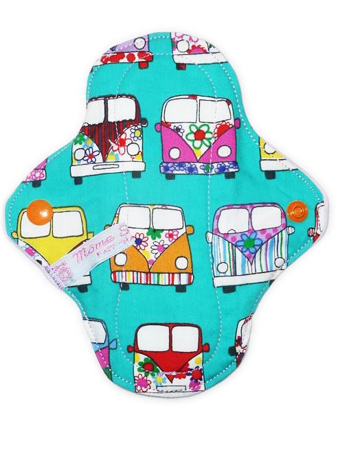 Protège-slip lavable HIPPIE VANS (MINI : 17 cm) - Zéro déchet - PSL - Protège-slip en coton ado fille femme - Hygiène intime féminine