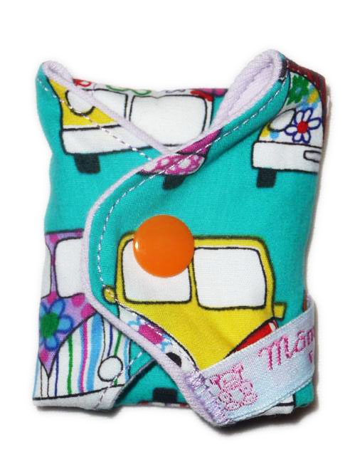 Protège-slip lavable HIPPIE VANS (MINI : 17 cm) - Zéro déchet - PSL - Protège-slip en coton ado fille femme - Hygiène intime féminine