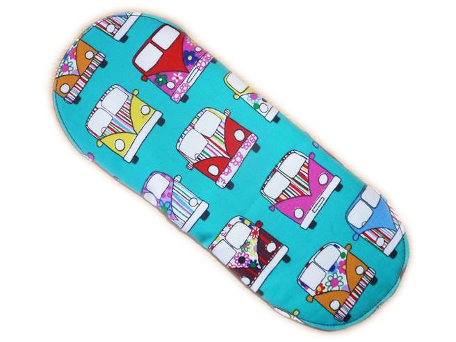 Serviette hygiénique lavable HIPPIE VANS (M : Flux moyens à normaux) - Zéro déchet - shl - serviette périodique ado fille femme - Hygiène intime féminine