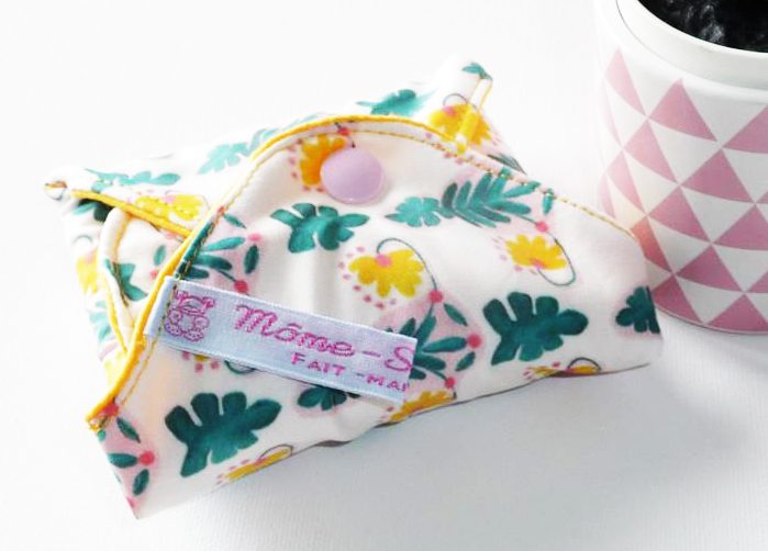Serviette hygiénique lavable UTERUS FLORAL (XL/ NUIT : Flux abondants et nuit) - Zéro déchet - Serviette périodique ado fille - femme