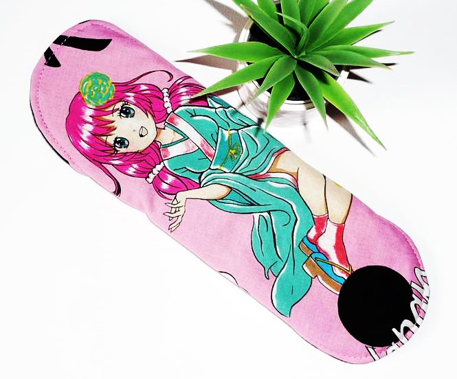 Serviette hygiénique lavable MANGA (XL / NUIT : Flux abondant et nuit) - Zéro déchet - shl - serviette périodique ado fille - femme