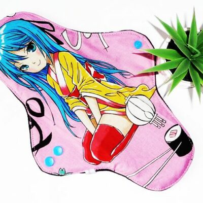 Serviette hygiénique lavable MANGA (XL / NUIT : Flux abondant et nuit) - Zéro déchet - shl - serviette périodique ado fille - femme