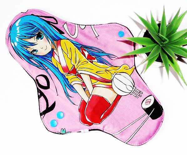 Serviette hygiénique lavable MANGA (XL / NUIT : Flux abondant et nuit) - Zéro déchet - shl - serviette périodique ado fille - femme