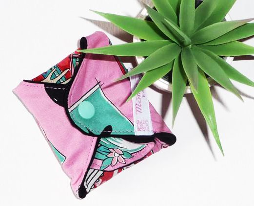 Serviette hygiénique lavable MANGA (L : Flux moyen à fort) - Zéro déchet - shl - serviette périodique ado fille - femme