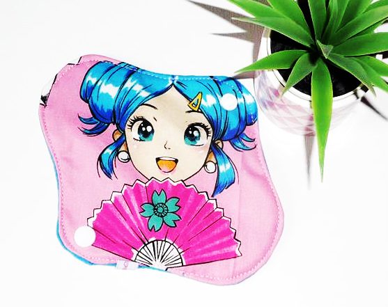 Protège-slip lavable MANGA (Mini 17 cm) - Zéro déchet - ado fille - femme