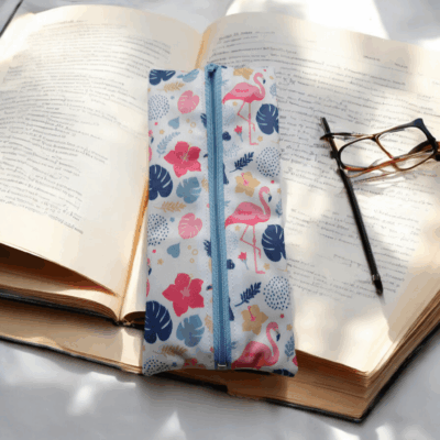 Trousse Plate Imperméable et Élastiquée - Motif Flamants Roses