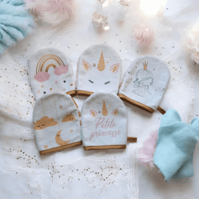 Mini-gants de toilette en bambou pour bébé et adulte