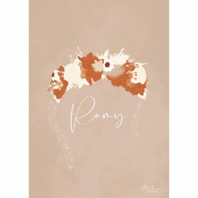 Affiche Romy personnalisable | Illustration personnalisée | affiche enfant | cadeau naissance