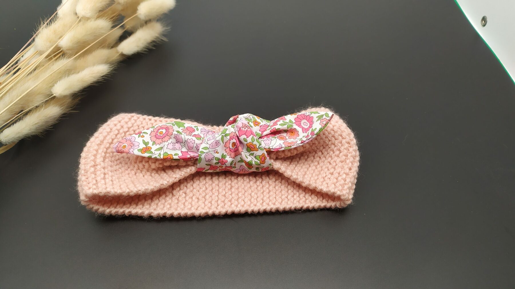 Bandeau laine avec noeud Liberty
