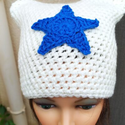 Bonnet à oreilles de chat avec étoile