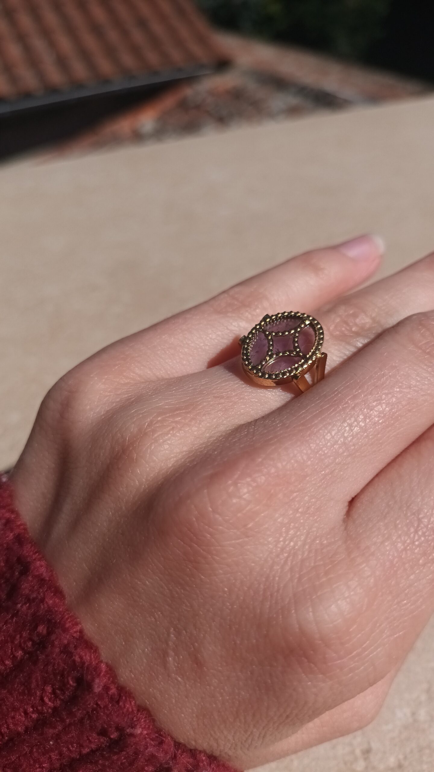 Bague Salzbourg - Bague en acier inoxydable et pierres naturelles – Image 2