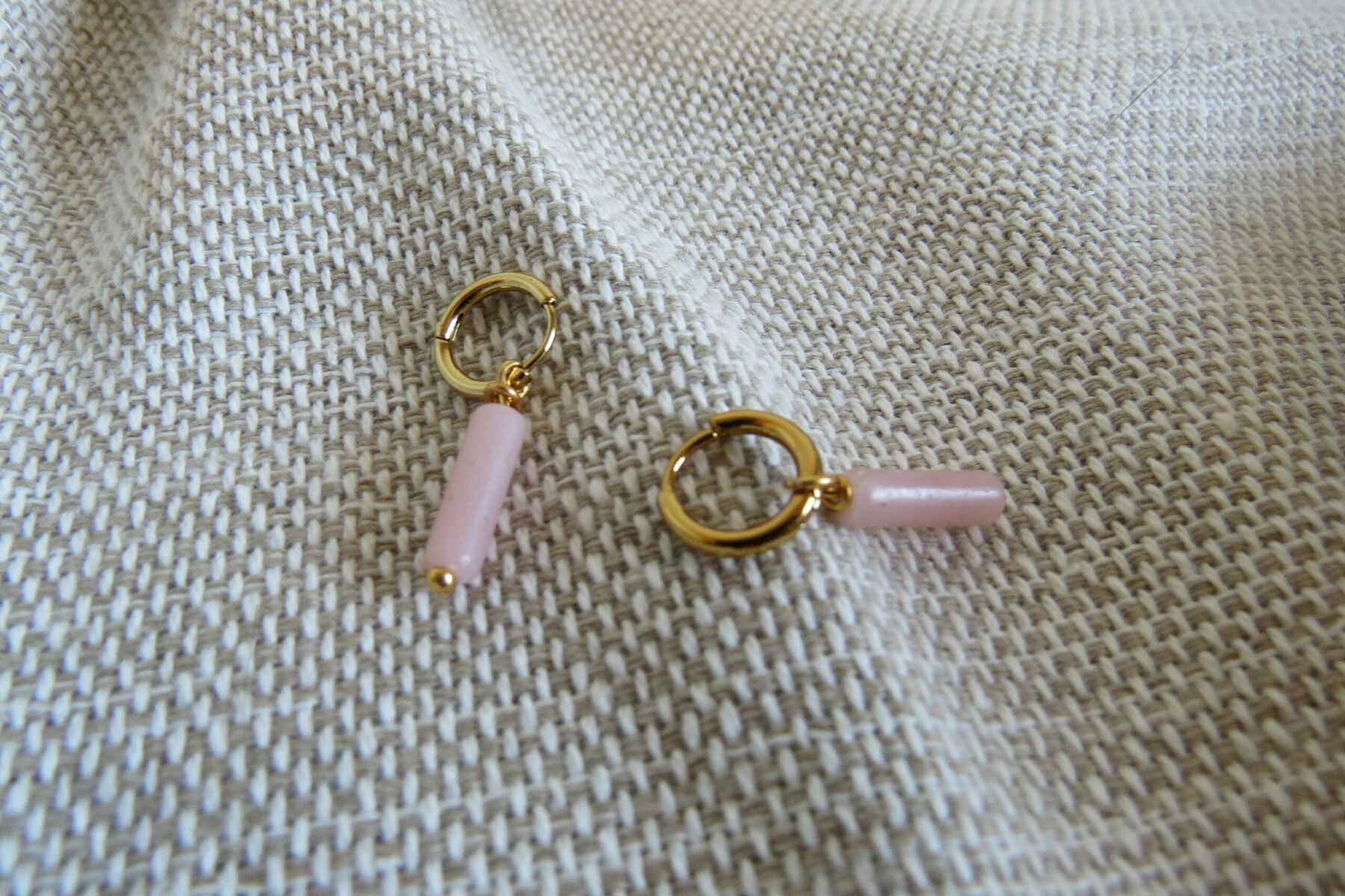 Boucles d'oreilles Rose - Boucles d'oreilles en acier inoxydable doré