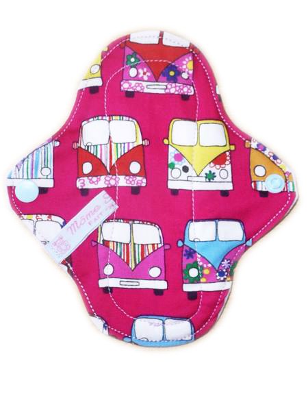 Protège-slip lavable HIPPIE VANS (MINI : 17 cm) - Zéro déchet - PSL - Protège-slip en coton ado fille femme - Hygiène intime féminine