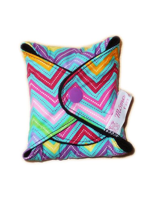 Serviette hygiénique lavable ZIG ZAG (L : Flux moyens à forts) - Zéro déchet - shl - serviette périodique ado fille femme - Hygiène intime féminine