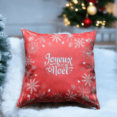 Coussin de Noël en Velours - Fait Main
