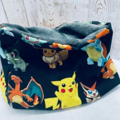 Snood enfant polaire motifs Pokémon, cache cou enfant polaire personnages Pokémon - Ateliersdisa