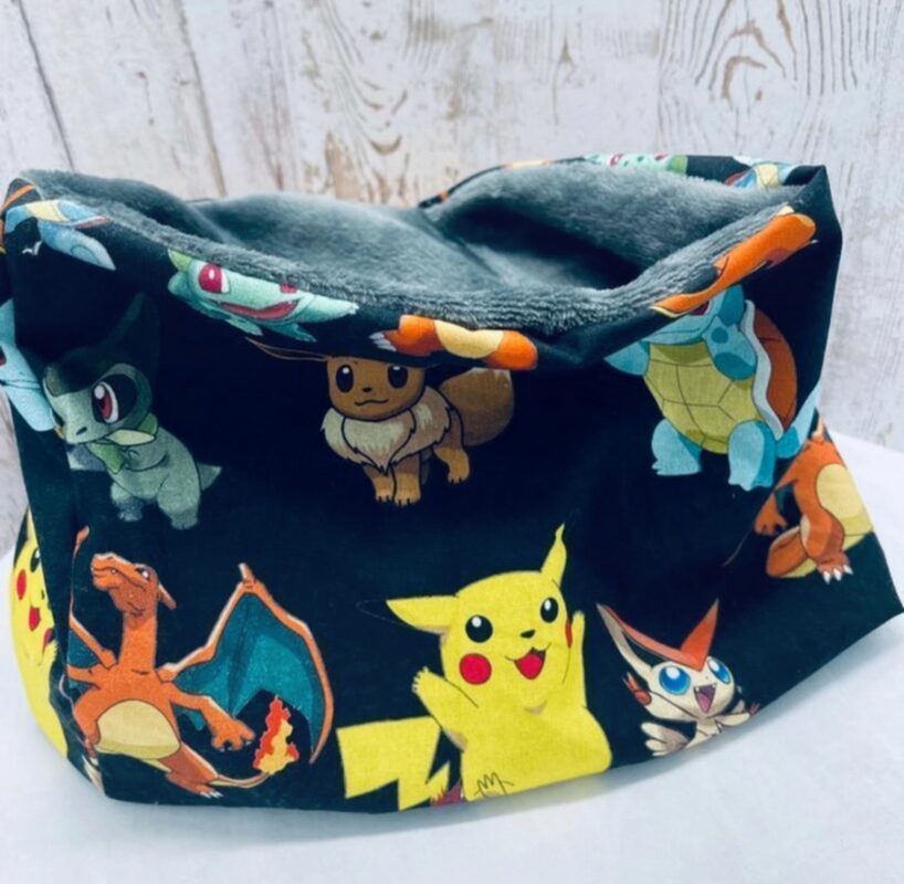 Snood enfant polaire motifs Pokémon, cache cou enfant polaire personnages Pokémon - Ateliersdisa