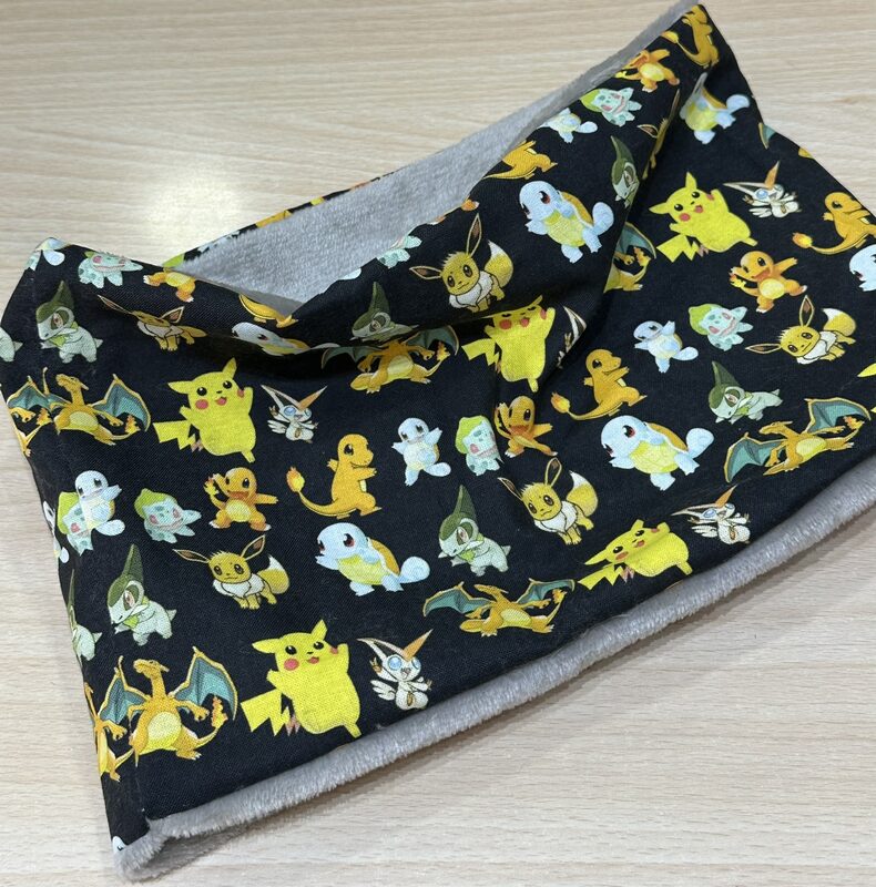 Snood enfant polaire motifs Pokémon, cache cou enfant polaire personnages Pokémon - Ateliersdisa – Image 3