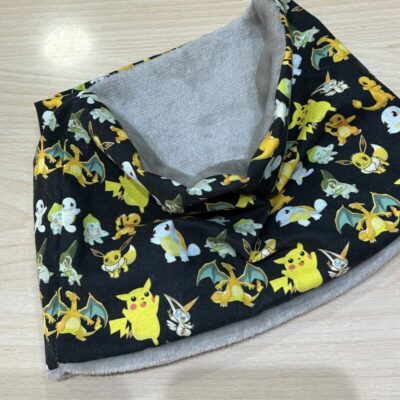 Snood enfant polaire motifs Pokémon, cache cou enfant polaire personnages Pokémon - Ateliersdisa