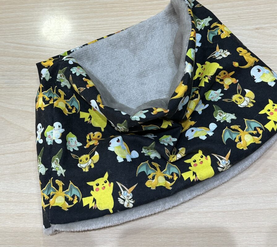 Snood enfant polaire motifs Pokémon, cache cou enfant polaire personnages Pokémon - Ateliersdisa