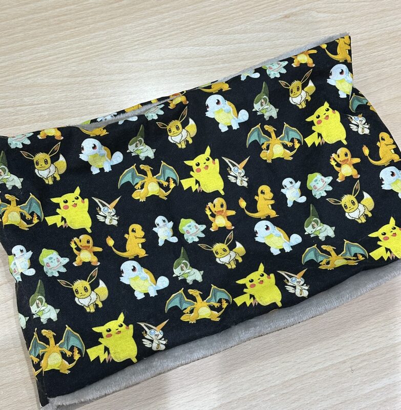 Snood enfant polaire motifs Pokémon, cache cou enfant polaire personnages Pokémon - Ateliersdisa – Image 2