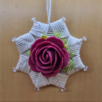 Etoile de Noël en macramé