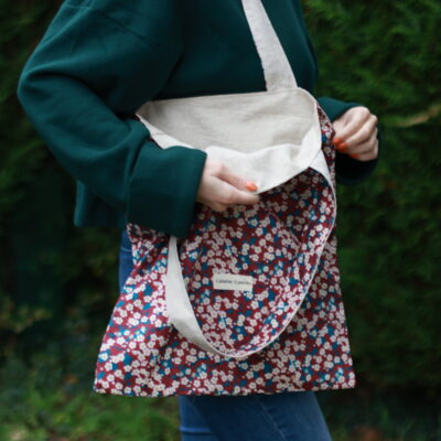 Tote bag réversible en Liberty et lin