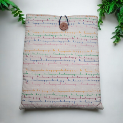 Pochette Molletonnée en Coton Oeko-Tex - Motif "Be Happy"