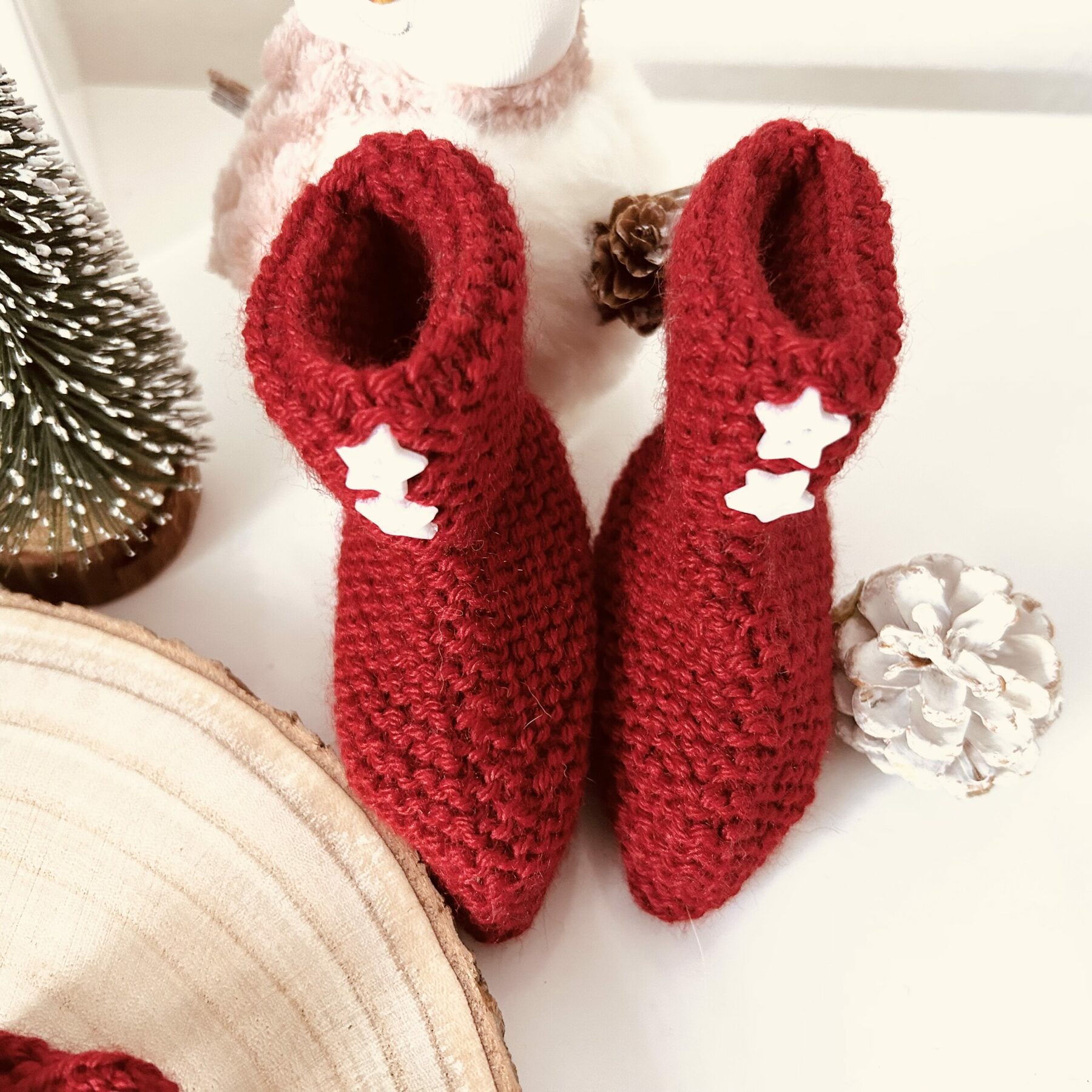 Coffret beguin et chaussons petit lutin de Noel- 3-6 mois – Image 2