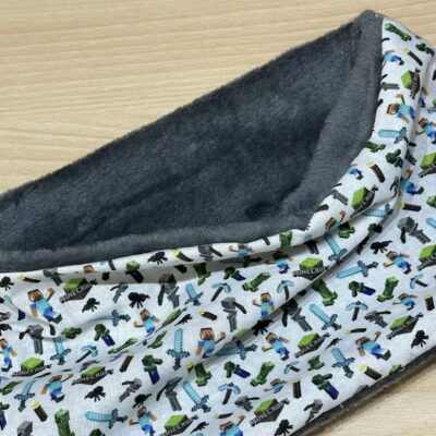 Snood garçon motifs Minecraft en polaire ou coton - Ateliersdisa