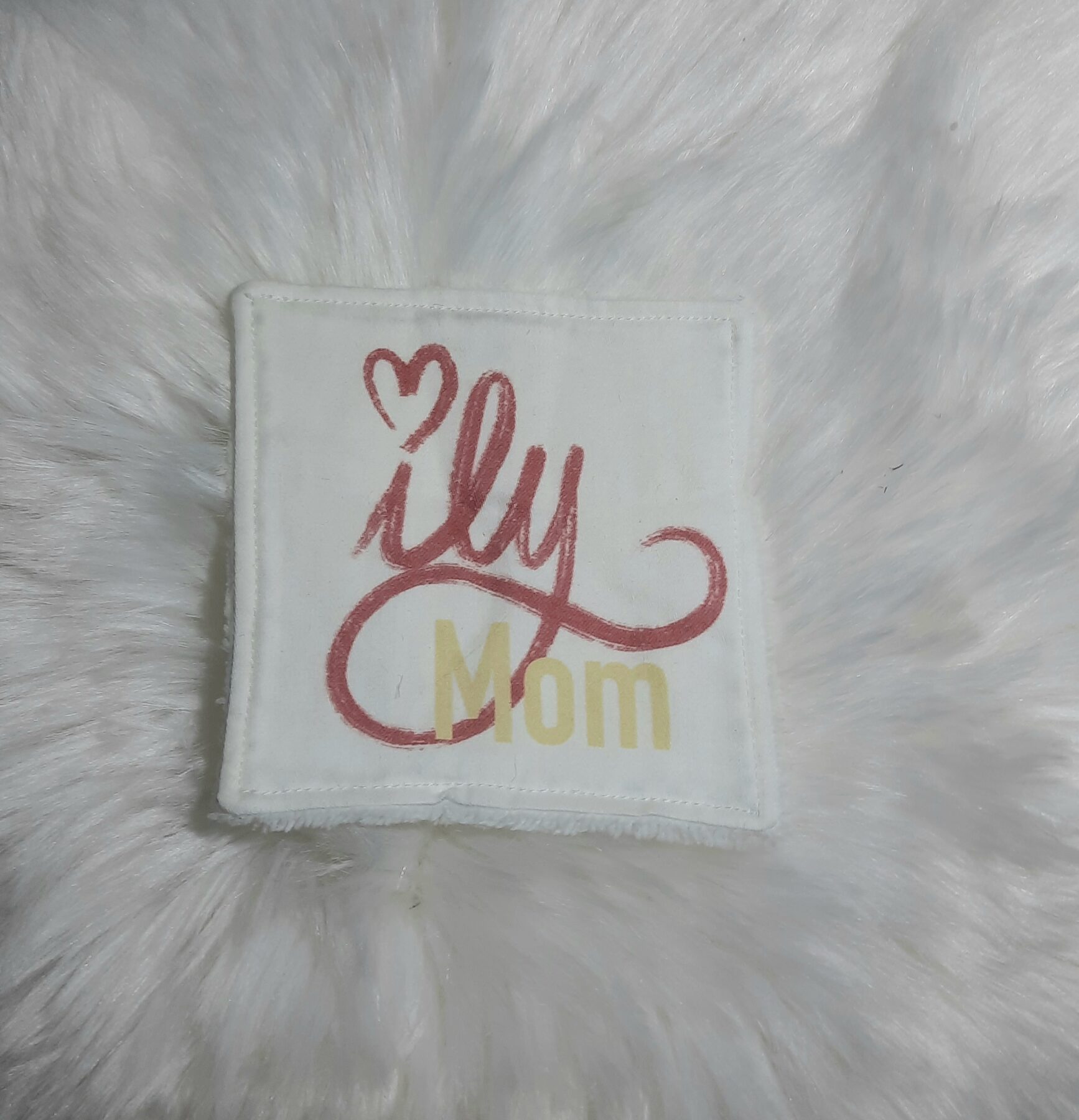 Lot de 4 lingettes démaquillantes lavables - Motif "I Love You Mum" – Image 2