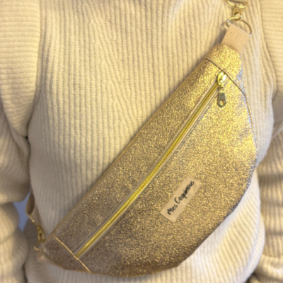 Sac banane simili cuir - dorée
