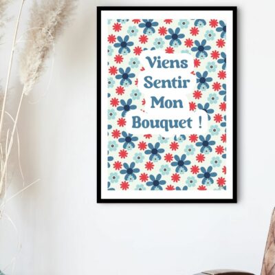 Affiche motif drole encadrée