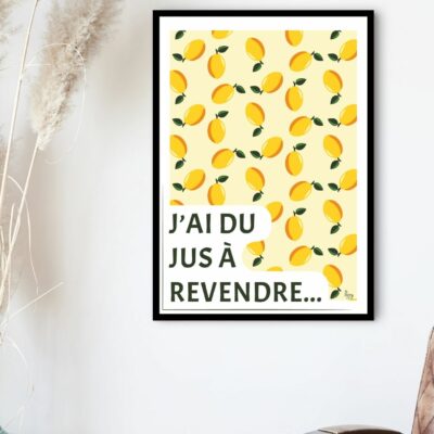 Affiche motif drole encadrée