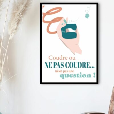 Affiche artisanat couture encadrée